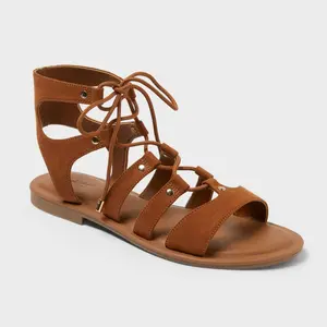 Women’s Lumi Ankle Strap Sandals - Universal Thread Cognac 6