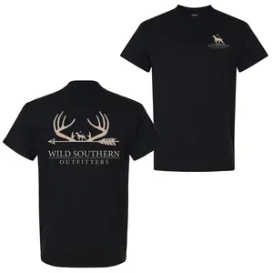 Wild Southern Outfitters Antlers-Arrow-Hound Men's T-Shirts, Hunting Outdoor Tee, Southern Style Casual Shirt for Men and Women