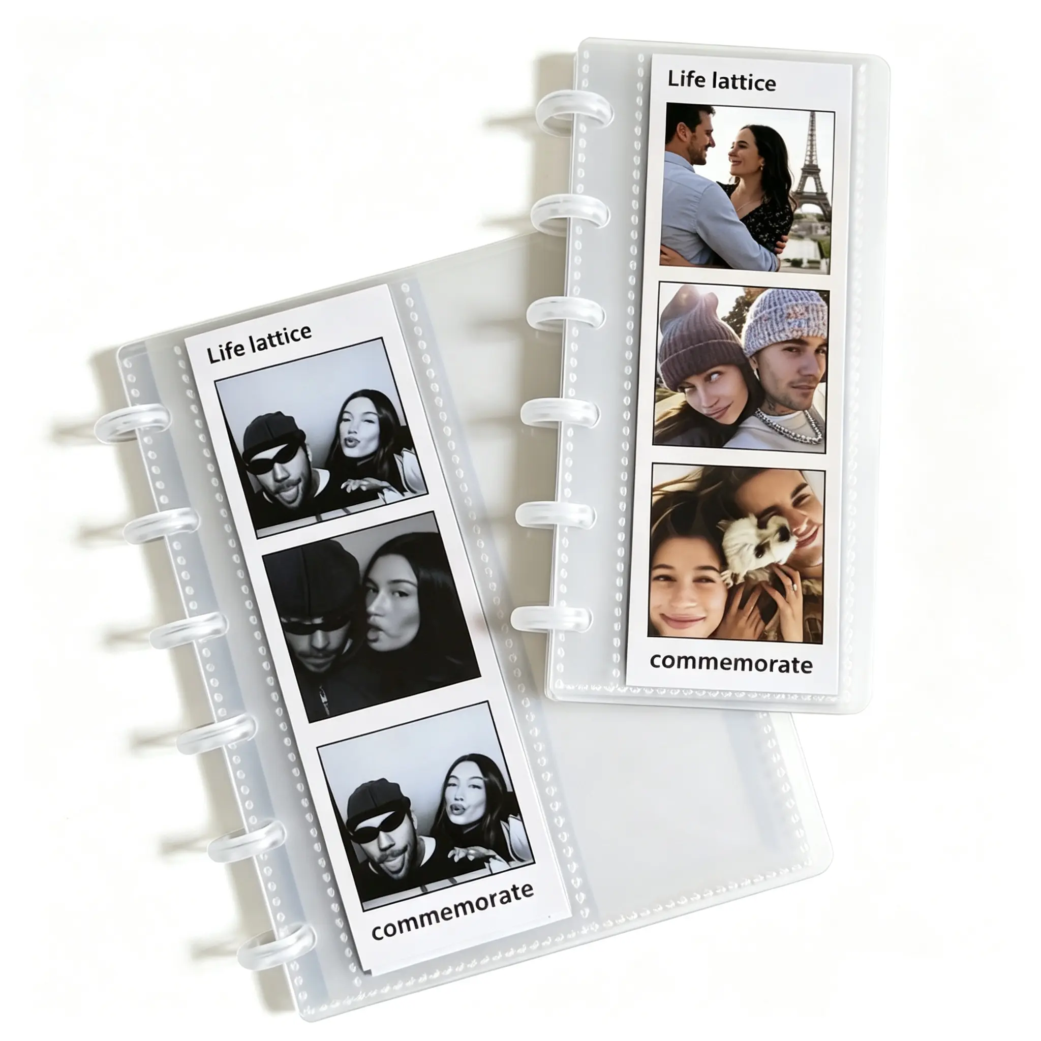 Clear Photo Booth Frames - Photo Booth Album For 2x6 Inch Photo Strips，Creative Scrapbookingfor Photo Strips, DIY Memory Crafting Project, Photo Display, ModernAlbum，MemoryBook, Summer Vibes
