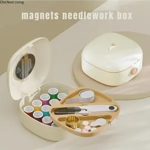 64 Pcs Multi-Purpose Sewing Kit for Adults, Stainless Steel Needles & Thread Set with Magnetic Needles, Complete Sewing Accessories, Ideal for DIY Craft, Home Use & Travel Day Jewelry friendship