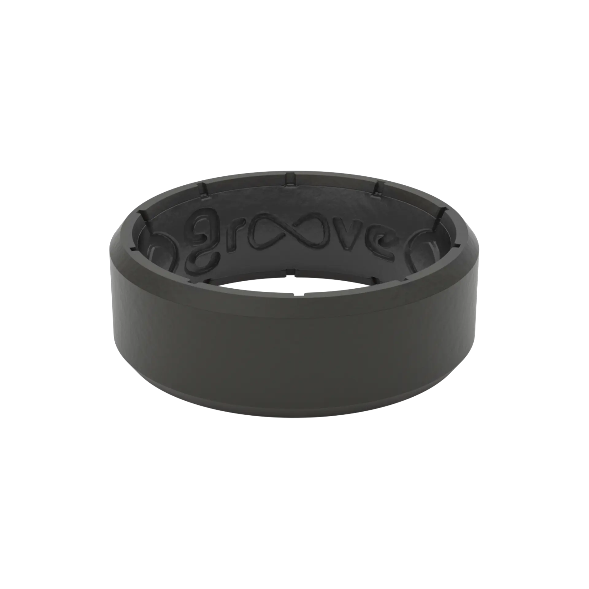 Groove Ring – Men’s Black Silicone Wedding Band, Breathable & Flexible – Edge Black Groove Ring – Men’s Black Silicone Wedding Band, Breathable & Flexible – Edge Black