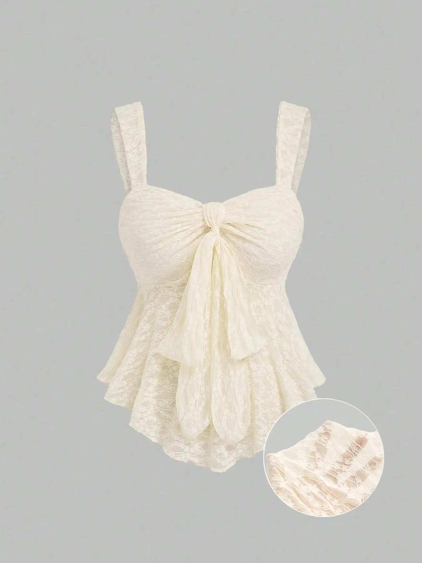 Lace Halter Ruffled Top with Bow Waist Ruffle Short Sleeve Nk-0004-603009 Womenswear, Women's Fashionable Upper Body Clothing, Chic Elegant Feminine Design for Daily Wear