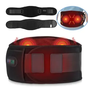 Electric Waist Massager Belt, Lumbar Heating, USB Plug-in,3 Heat Vibration Adjustable Support for Back Menstrual Heating Pad , USB Plug-in Design, Ergonomic Fit for Comfort
