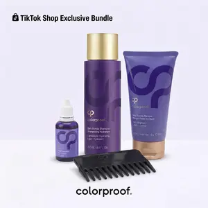 Colorproof "Brassy to Icy Blonde" Fix - Transform Brassy Blonde to Icy in  Minutes | Purple Toning Drops + Shampoo + Masque + Comb