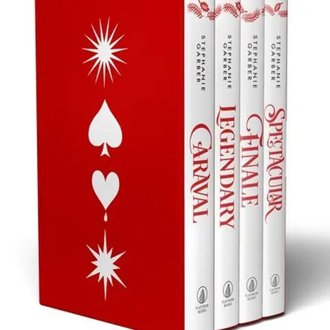 Page Publications Co Stephanie Garber Caraval Series Book Bundle - 4 Best Selling Novels, Deluxe Hardcover, Exclusive White Covers, Red-Edged Pages, Shelf-Ready Box, Book Lover Gifts, Fantasy Literature Collectible