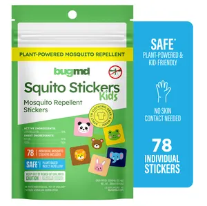BugMD Squito Stickers Mosquito Repellent Patch Stickers for Kids Safe and Effective Insect Repellent Patches for Toddlers, Kids and Outdoor Activities