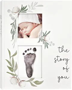 Baby Book Keepsake - Simple Baby Milestone Book for Boy or Girl - Baby Journal & Pregnancy Memory Book - Monthly Milestone Record Baby Books for Baby Shower - Modern Gender Neutral Style Gift for Moms