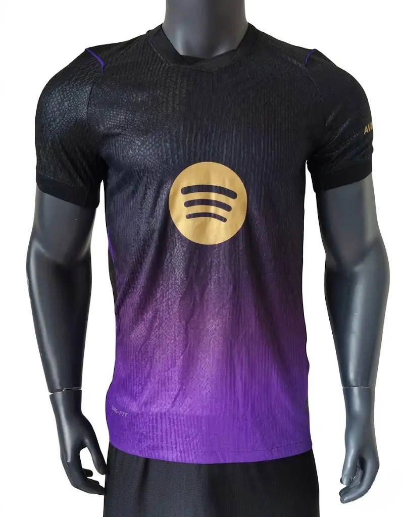 Personalized 26-27 Purple Away Soccer Jersey – Custom Name & Number – Quick-Drying, Breathable Sports Shirt – Gift for Soccer Fans – Men's & Women's Match-Day Sportswear (Full Logos)