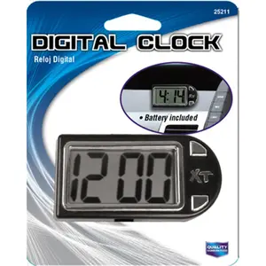 212 MAIN 25211 Onyx Compact Digital Clock - Sports Collectibles Accessory, Decor Accessory with Digital Readout, Time+Date Display, Included Stand, Decor Accessories