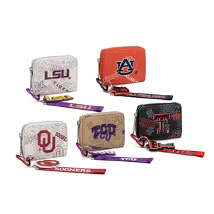 NCAA Licensed Zip Around Wallet & Lanyard Set – Women’s Game Day Essential with Stylish Paisley Logo Design, Lightweight Travel Wallet with ID Window & Card Slots, Perfect for Sports Fans, Game Days & Everyday Use 012