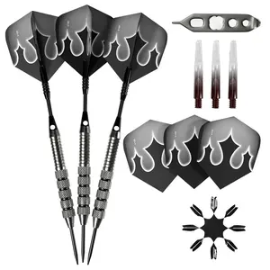Viper Shot King Steel Tip Dart Set with Nomad Dart Case | 80% Tungsten | Black | 23 Grams