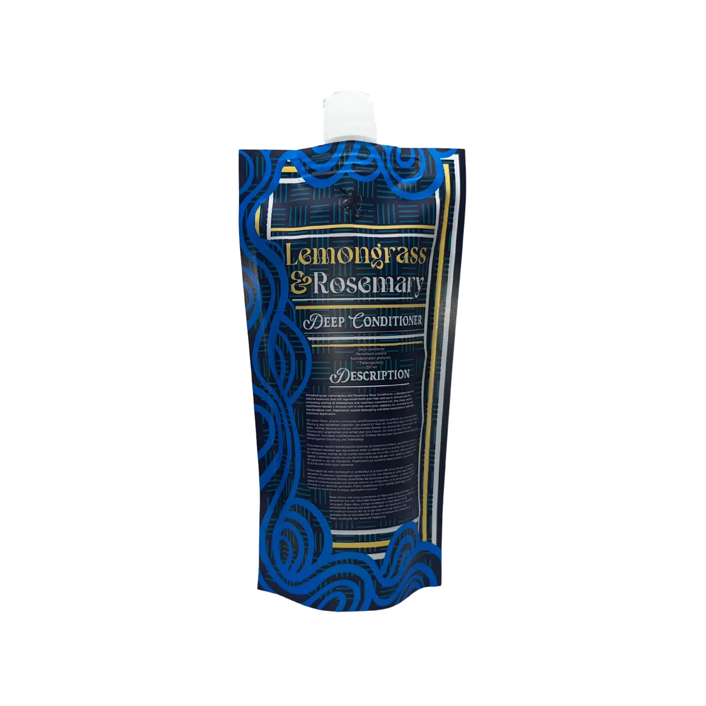 Ecoslay Lemongrass & Rosemary Deep Conditioner - Thick Herbal Treatment for Moisture & Shine Haircare Hydrating Shampoo Avocado with Jojoba Cleanser