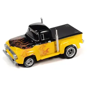 1955 Ford F-100 Classic Black & Yellow Flames