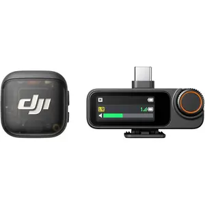 DJI Mic 3 (1 TX + 1 RX), Wireless Lavalier Mic for iPhone/Camera/Android, Ultralight, Extended Operating Time & Fast Charging, 1312ft (400m) Transmission, Noise Cancelling, Vlog, Streaming