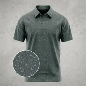 [Polo Shirt 2026] Coach Dad Men’s Golf Polo Shirt – Gray Sports Print Performance Polo