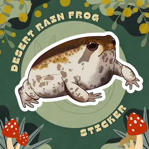 Desert Rain Frog Glossy Sticker