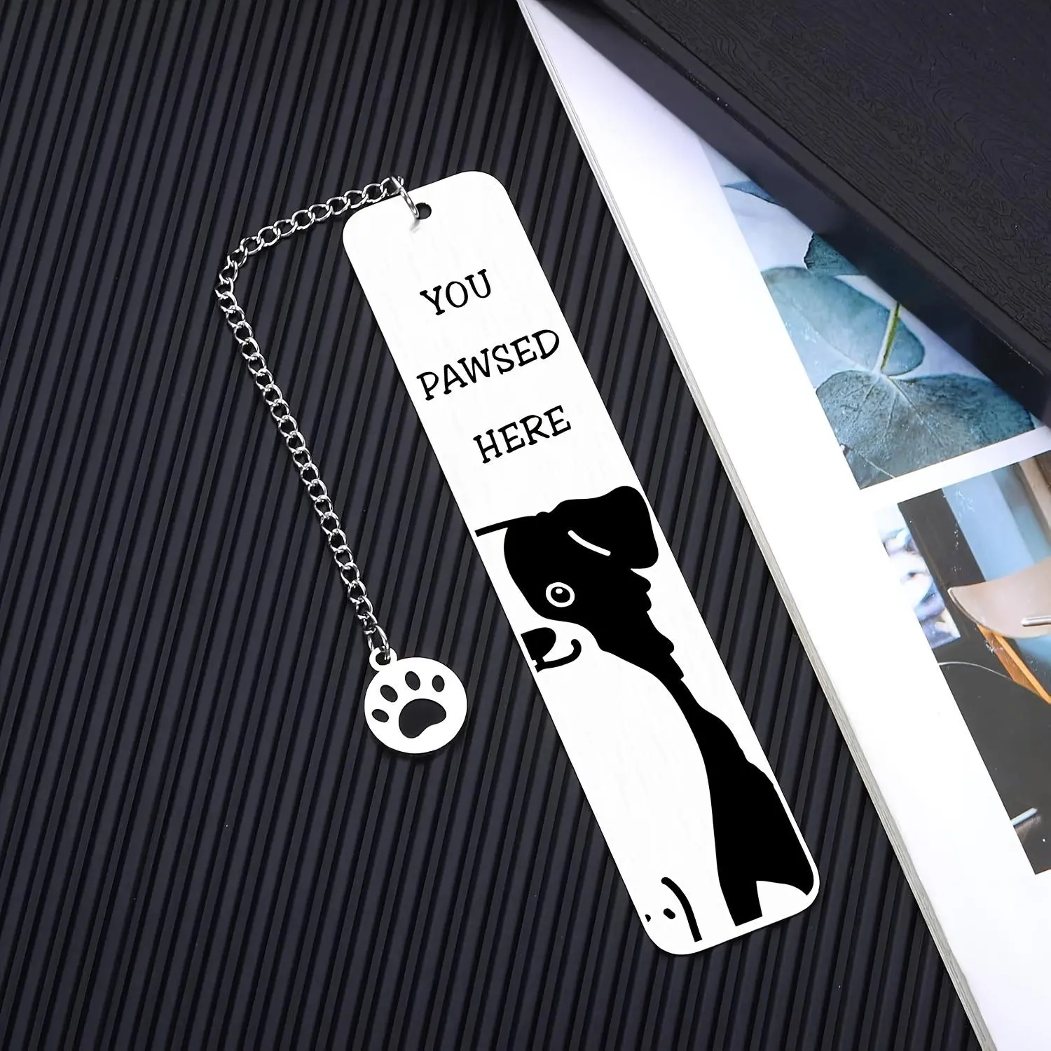 Cute Dog Themed Stainless Steel Bookmark, 1 Count Creative Book Mark, Book Page Marker, Reading Accessories for Home School Office