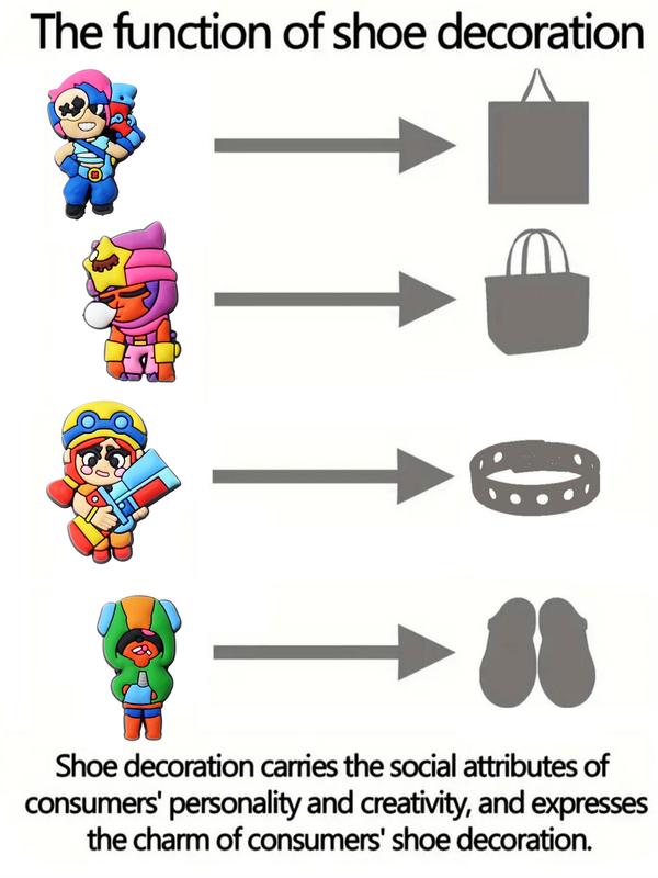 Cartoon Fighting game Croc Shoe Charms for Kids Boys Girls Women Men PVC Wristband Sandals Clog Accessories Party Favor with Dragon and Character Designs