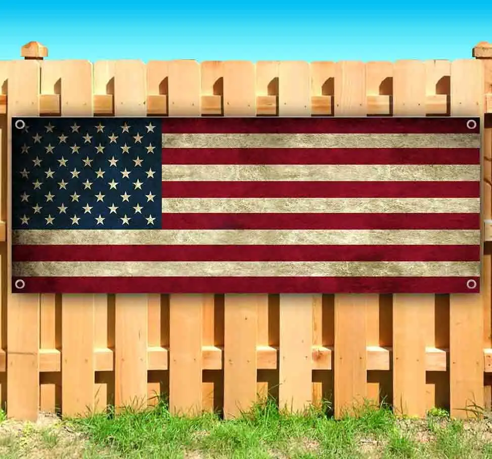 American Flag Vinyl Banner – Heavy-Duty 13 oz Indoor/Outdoor Business Sign – Multiple Sizes