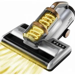 Mattress Vacuum BED CLEANER with UV-C LIGHT, 14kPa Suction, DUAL FILTERS & Dual Rollers, Furniture Handheld Vacuum Cleaner Dust Sensor, CORDED HANDHELD VACUUM for SOFA, Fabric &