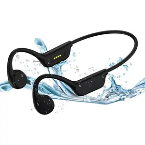 Waterproof Bone Conduction Earphone, Bluetooth-compatible 5.4 Open-ear Earbuds, Open Ear Earphones, Earbuds for Swimming, Running, Cycling, Outdoor Activities, Audio