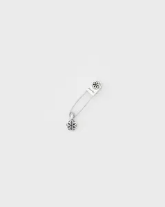 Safety Pin with Rosette Charm