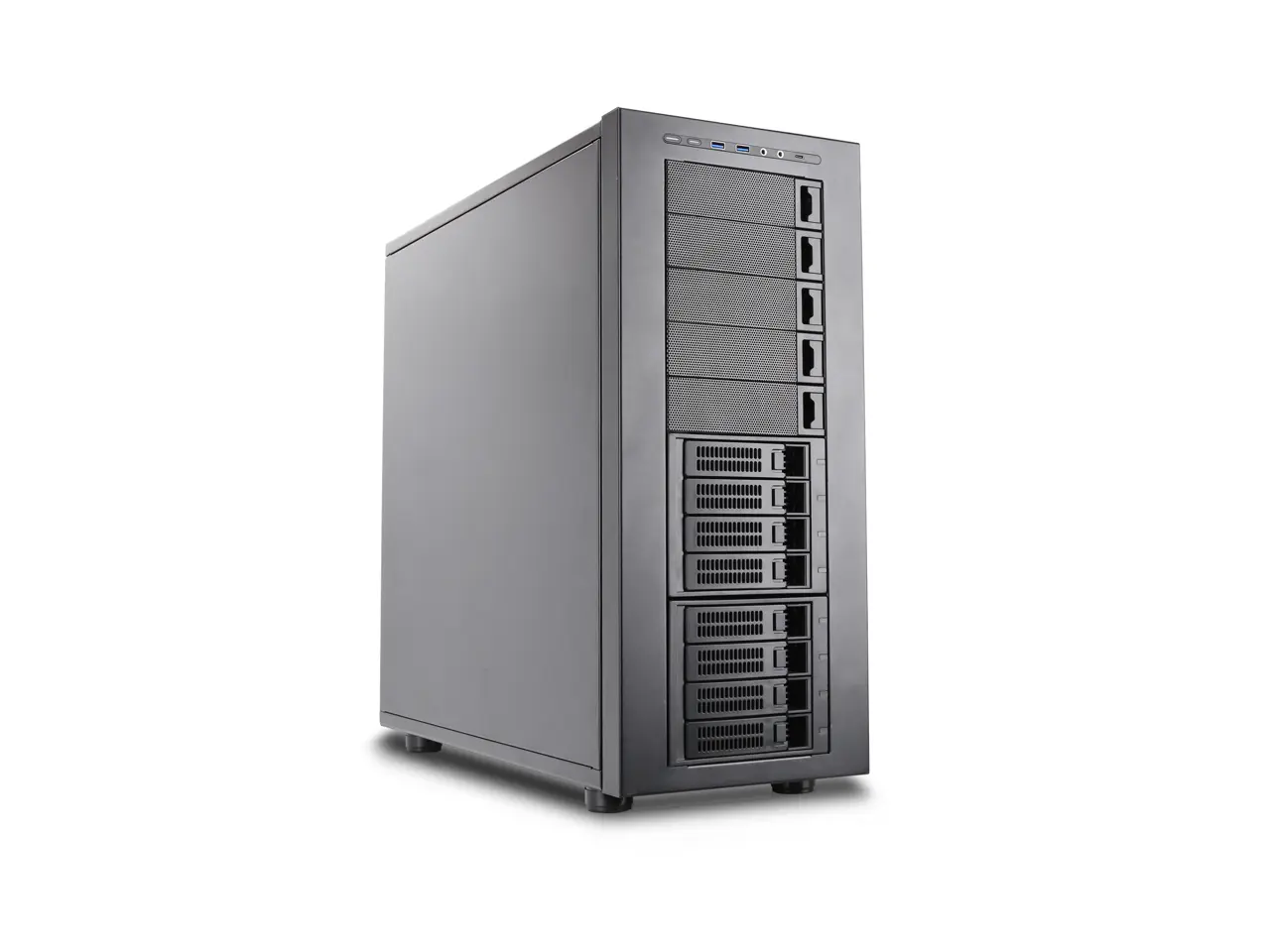 Rosewill THOR NAS Pro - Full Tower Workstation Case | Server Chassis | Supports up to 8 3.5" Hot-Swap 3.5"/2.5" SATA/SAS and 4 x 2.5" SSD | E-ATX Compatible | 1 x 140mm PWM Fan | USB 3.2 Type-C | Ideal for AI Servers, DIY NAS