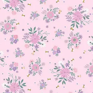 Fabric Dear Stella Designs Pink Pollinator Friendly To Bee or Not to Bee by the Quarter Yard D3596