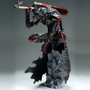 25cm Berserker Guts Bloody Version Battle Damage Anime Figure Model Gk Statue Boys Collection Desktop Decoration Ornament Toys
