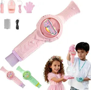 Fog Bubble Machine, Rechargeable Automatic Electric Smoke Bubble Machine, Magic Smoke Bubble Maker, Colorful Lights & Music, Bubble Fog Game for Parties, Beaches, Summer.Gift for Boys, Girls fog  wand toy life