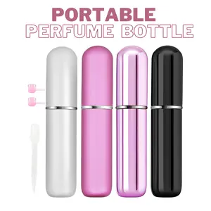 4pcs Mini Perfume Travel Bottle, Perfume Atomiser Refillable, 5ML Spray Bottles, Portable for Travel Holiday Women Man