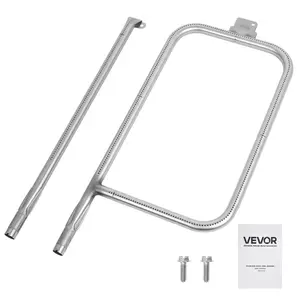 VEVOR Grill Burner Tube for Weber Q3200, Q300 (2013 earlier), Q320, Q3000 (2014 newer), 23.75 inch 304 Stainless Steel Tube Burner for Weber 404341, 57060001, 586002, Replacement Part 60036, 80385