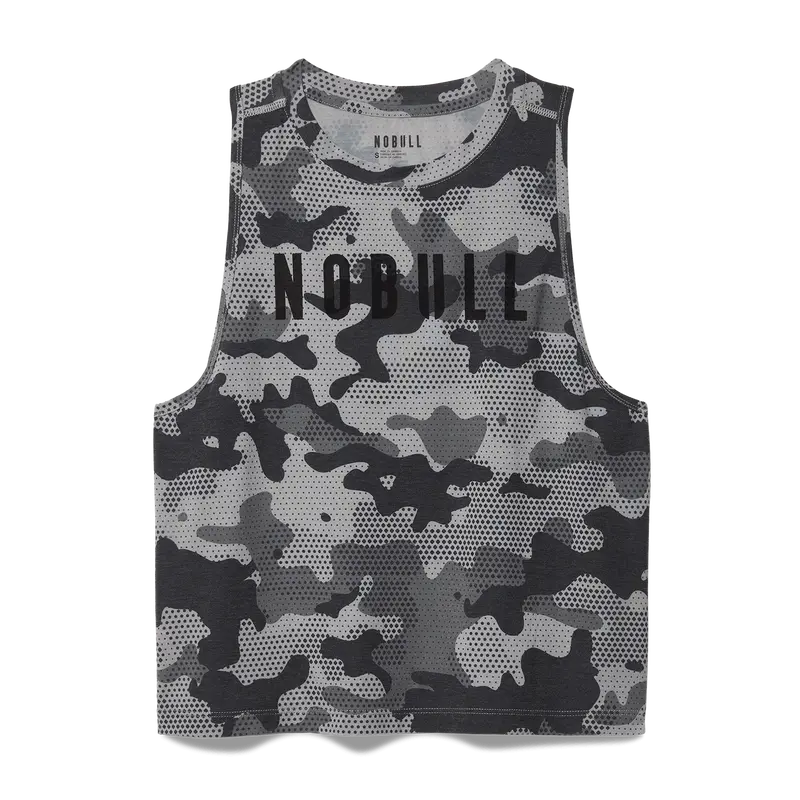 NOBULL Women's Muscle Tank in Dark Gray Camo