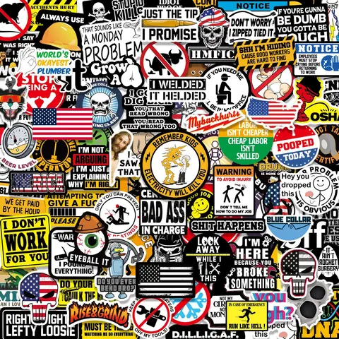 150-Pc Glossy PVC Car Stickers - Sturdy, Waterproof Car Accessories with Comedy Patterns, Reusable DIY Funny Gifts Accessories for Kids, Decor for Laptops, Phone Cases, Guitars