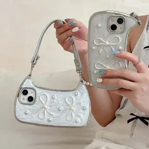 New Bow Handbag Shaped Phone Case For iPhone 7, 811, 12, 13, 14, 15, PRO, PROMAX