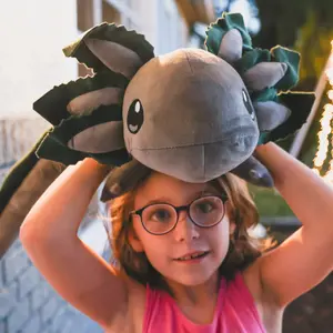 Gray Weighted Realistic Axolotl Plush - 4lbs (1.8kg)