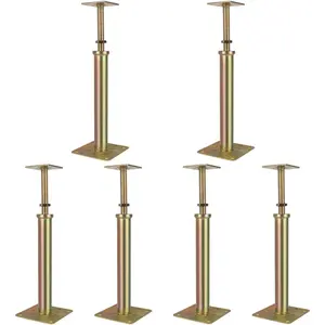 6 Pcs Foundation Jacks Post for Leveling, 11" - 16", Screw Jacks for Temporary Or, Heaty Duty Galvanized, Load 6500-8850lbs(Each) (6 Jacks)