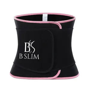 B-Slim 1 Band Waist Cincher - Adjustable Fit, Comfortable Material, Pink Accents, Black Color