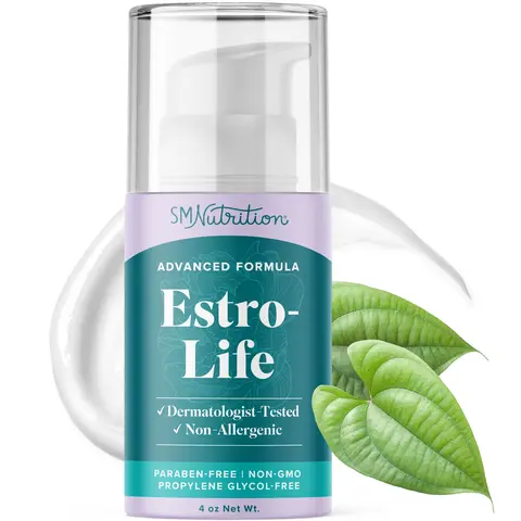 SM Nutrition Estro-Life Wild Yam Cream 200mg USP Micronized Estriol Hypoallergenic Moisturizing Menopause Support 4oz