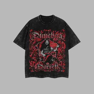 [$$$MANLIFE] Pantera Dimebag Darrell Guitar Retro Unisex Washed T-Shirt – Pantera Band 100% Heavyweight Cotton, 90s Records Rock Groove Metal Cotton Tee, Groove Metal Rock Band Shirt, Oversized Vintage Tee, Heavy Metal Merch, Gift for Rock Fans