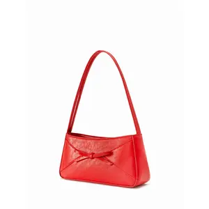 Cider FAUX LEATHER BOWKNOT DECOR SHOULDER BAG