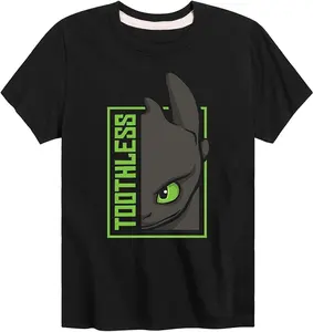 How to Train Your Dragon - Toothless - Toddler & Youth Short Sleeve Graphic T-Shirt anime tee