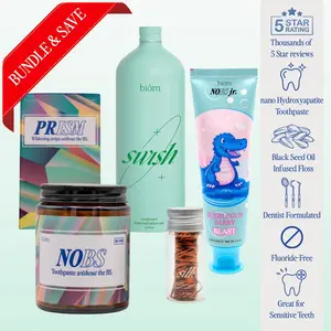 NOBS, NOBS Jr, Mouthwash, Whitening Strips, & Expandable Floss Bundle