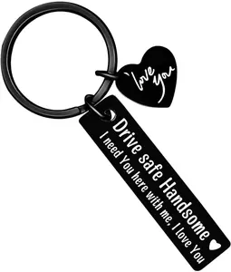 Coolvy Drive Safe Keychain for Boyfriend Valentines Anniversary Birthday Gifts for Him Husband from Wife Girlfriend
