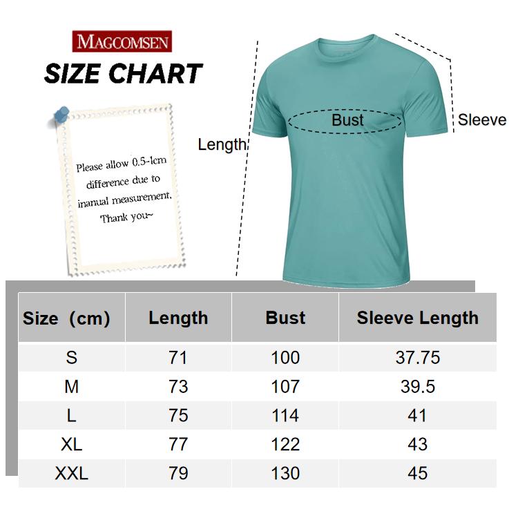 MAGCOMSEN Men's Short Sleeve UPF 50+ T-Shirt Quick Dry Rash Guard Athletic Running Swim Top Tee Performance Water Shirts Hiking Activewear Outdoorfun