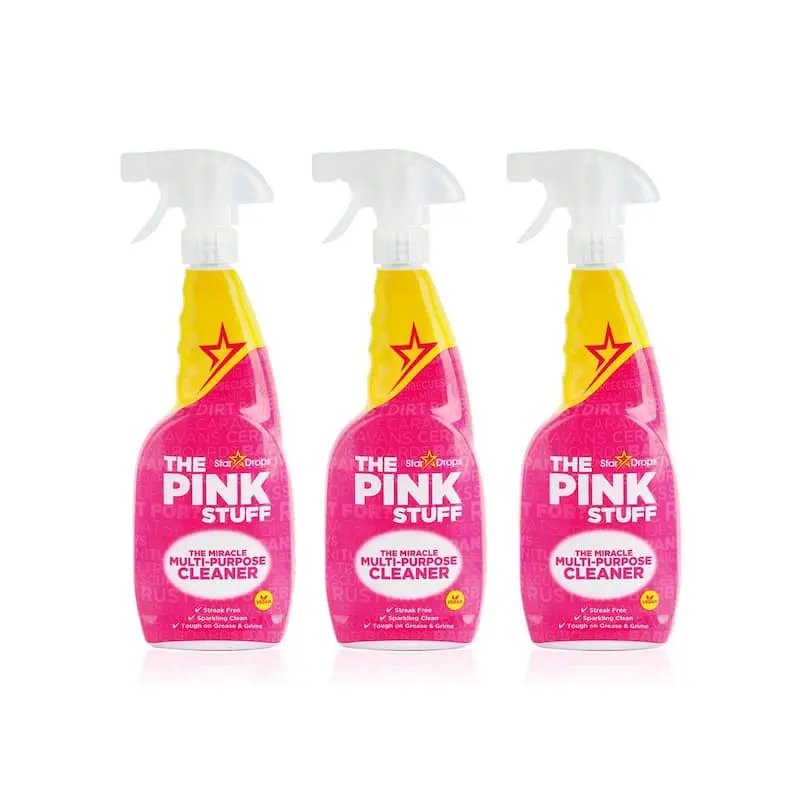 THE PINK STUFF Miracle 750 ml Multi-Surface Cleaner, Sparkling Clean Spray, Sensory Cleaning Experience, Outdoor Cleaner Spray, Boat and Grill Cleaner, Rhubarb Freshness, Pleasurable Cleaning, No Residue Cleaner.
