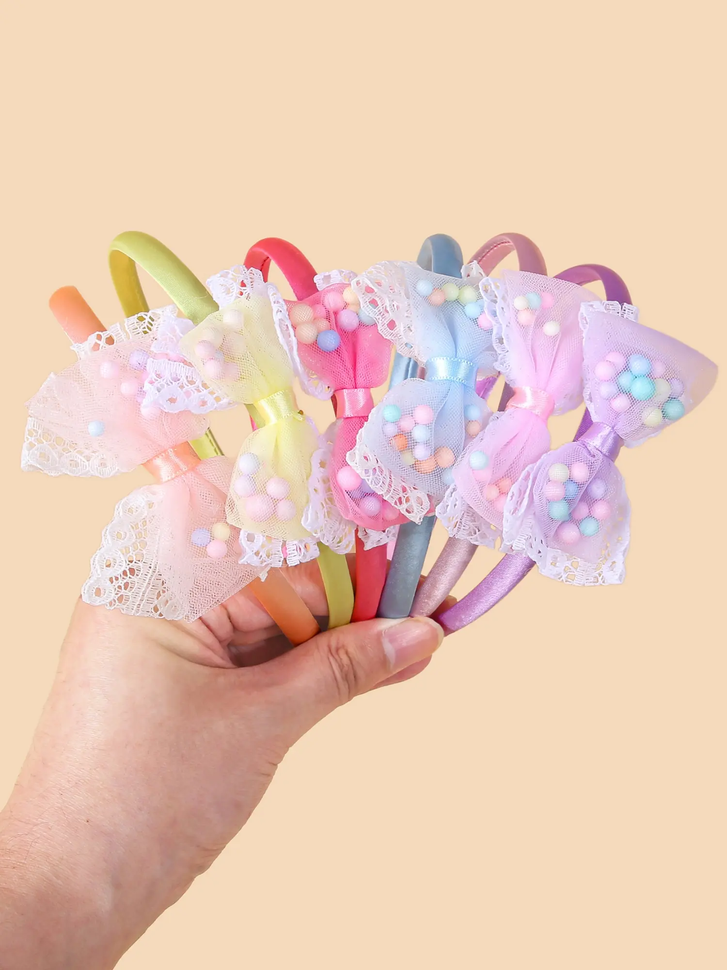 6 Piece Lace Bow Headbands Set, Girls Teenage Hair Accessories, Perfect for Parties School Outdoors Daily Wear, Beautiful Hair Decorations, Hair Accessories Sets