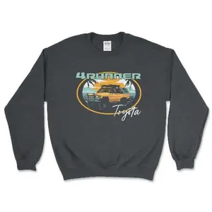 Toyota 4Runner Vintage Beach Off-Road Crewneck Sweatshirt Casual Classic Hoodie Cotton Tops