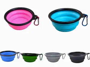 (2-PACK) Travel Dog Bowls- 12 FL OZ, Includes Six Bowls for Hydration and Comfort During Travel, Lightweight & Collapsible Design toys