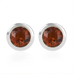 Shop LC D'Joy Poke Free  Citrine 0.50 ctw Stud Earrings in Rhodium Over Sterling Silver